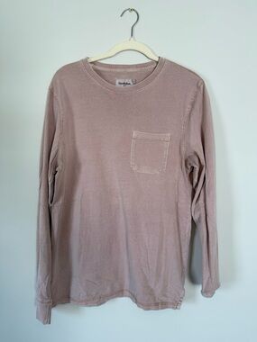 Like New Goodfellow & Co Men's Long-Sleeve Pocket Tee - Vintage Red